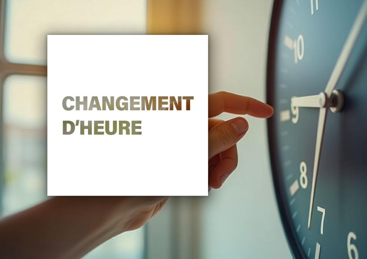 Changement d'heure dans la nuit du samedi 25 au dimanche 26 octobre