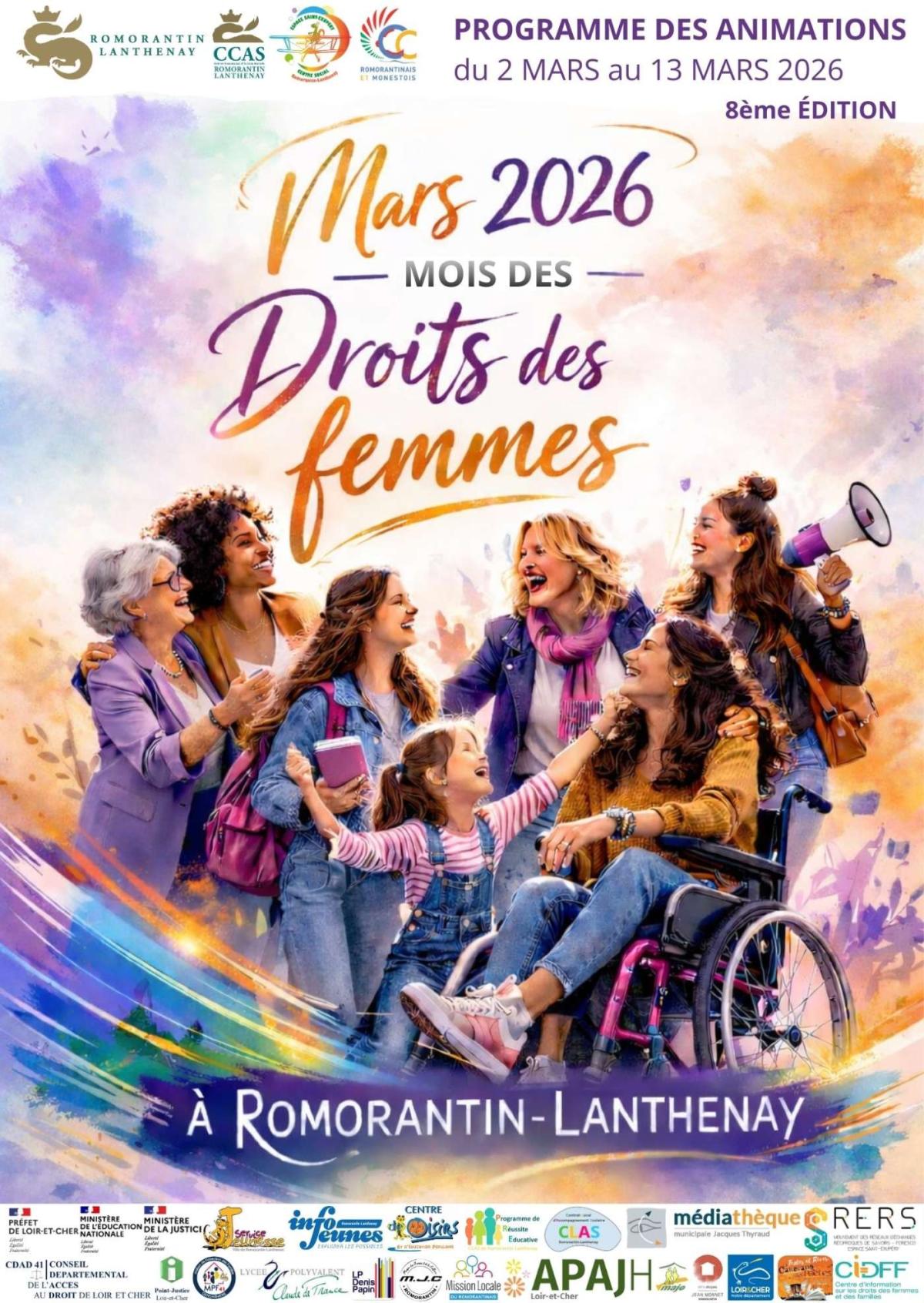 Mars 2026, mois des droits des femmes à Romorantin : le programme