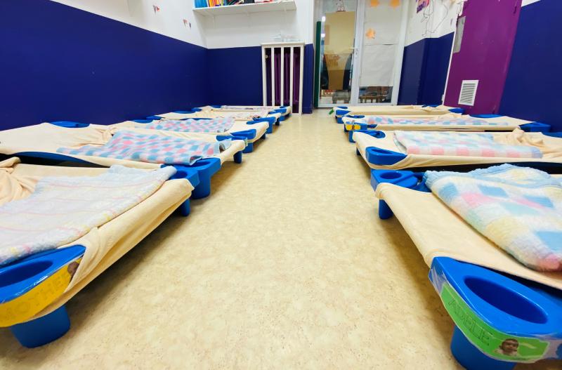 Le dortoir des Marins (enfants âgés de 18 à 30 mois)
